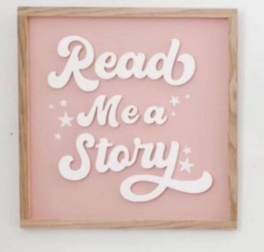 Kids Room Sign - Read Me A Story
