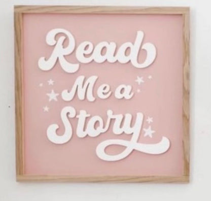 Kids Room Sign - Read Me A Story