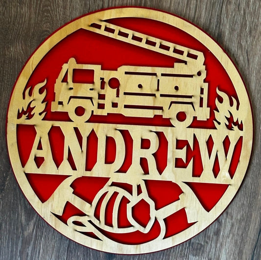 Personalized 3D Nursery Firetruck