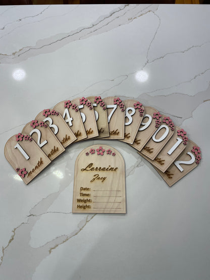 Monthly Milestones - Floral Arch