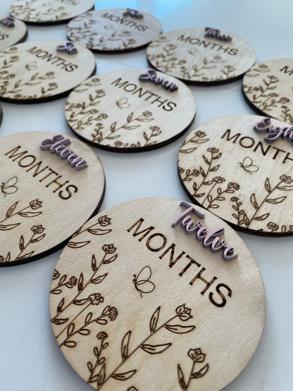 Monthly Milestones - Floral Disc