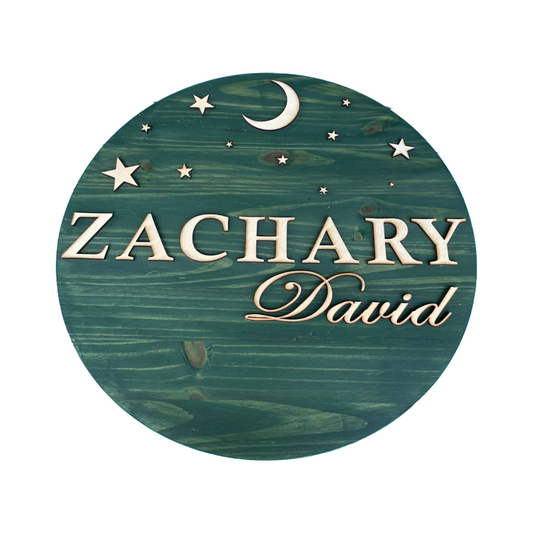 "Welcome Little One" Personalized 3D Wooden Nursery Sign